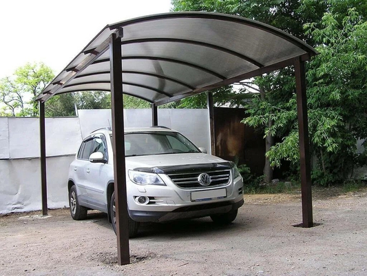 Автонавес из поликарбоната арочный для одного авто